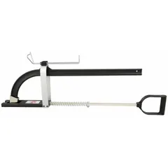 Straight-drive staple gun designed for fastening foam board insulation. Aluminum body, 11-1/4 in overall length. Accepts staple leg lengths from 1-1/2 to 2-1/2 in. Suitable for securing rigid insulation panels to wood or metal framing in construction and HVAC applications.