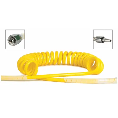 MAXTEC Single Coil Hose: Air, Single Coil, Straight, Yellow - Single-Coil Air Hoses