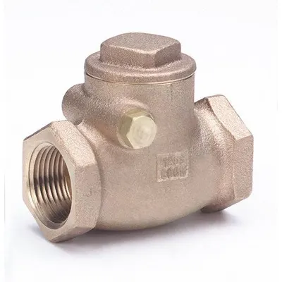 MILWAUKEE VALVE Swing Check Valve: Swing, Inline Valve Body, 3/4 in Pipe Size, FNPT x FNPT - Bronze Inline Swing Check Valves