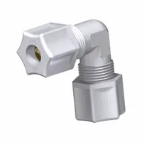 JACO Union Compression Elbow: 1/2 in OD x 1/2 in OD Size, Compression x Compression, Nylon, 5 PK (MPN 50-8-N-PG)