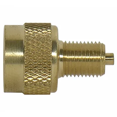 TRU-FLATE Female Large Bore Valve Adapter: Valve Adapter, 180° Valve Stem Angle, Straight - Tire Valve Cores