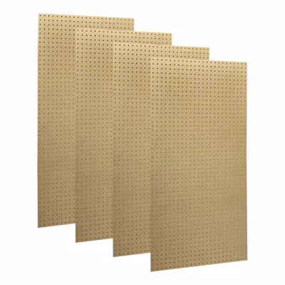 TRITON PRODUCTS Stationary Pegboard Panels: Round, 1/4 in Peg Hole Size - Round-Hole Pegboard Panels