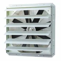 Exhaust Fan: 24 in Blade, 1 Speed, 1/2 hp, Totally Enclosed Air Over, 5,448 cfm, 115V AC, 1 ph