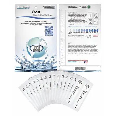 INDUSTRIAL TEST SYSTEMS Test Strips: Iron, 0 to 5 ppm Iron, Strip, 30 Tests - Single-Parameter Test Strips
