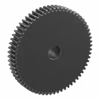 Spur Gear: Module m 1.5, 64 Teeth, 15 mm Bore Dia, Black Oxide Coated Carbon Steel, Plain Bore (MPN SS1.5-64)