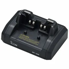 The ICOM BC226 is a single-unit base charger designed for compatible ICOM radios, including the F62D series. It serves as a dedicated charging station for models such as the F3400D, F4400D, F52D, F62D, IP730D, IP740D, and M85 series. This base provides a secure cradle for daily charging in communication equipment applications.
