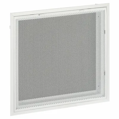 OEM Return Air Grille: Perforated Grille, White, Powder Coated, Steel, 23 3/4 in H - Lay-In Grilles