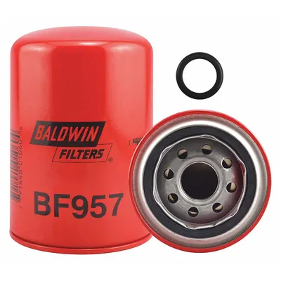 BALDWIN FILTERS Fuel Filter: Spin-On, 3 11/16 in Outside Dia, 1"-14 Thread Size, Cellulose - Spin-On Fuel Filters