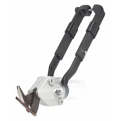 Cutting and shearing attachment for use with a cordless drill. Overall length of 7 3/4 inches. Designed for cutting vinyl siding on job sites.