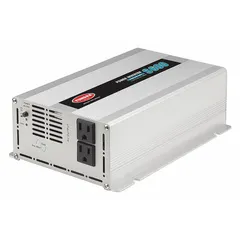 The TUNDRA S600 inverter converts 12V DC battery power to 120V AC at 60 Hz with pure sine wave output, suitable for sensitive electronics. It provides 600 W continuous power, features terminal blocks for DC connection, and includes two AC outlets. Typical applications include mobile, off-grid, and backup power systems.