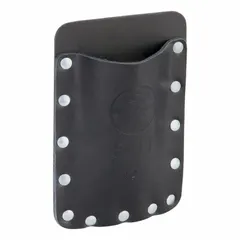Black leather tool pouch with a single open-top pocket designed to carry pliers. Provides quick access to tools on job sites. Compact construction for use in electrical, maintenance, and industrial applications.