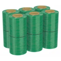 GOODWRAPPERS Stretch Wrap Film: 120 ga Gauge, 4 in Overall Wd, 650 ft Overall Lg, Light Green, 12 PK (MPN 15A866)