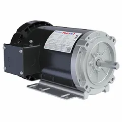 Totally enclosed fan cooled (TEFC) 3 hp AC motor with 3,450 RPM at 60 Hz. Operates on 208-230/460V AC with full load current of 8.2-7.6/3.8 A. Suitable for industrial applications such as pumps, fans, conveyors, and compressors.