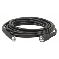 Pressure Washer Hose: 1/4 in ID, 25 ft Lg, PVC, Black, 1/4 in x M22 Fitting Size, FNPT x F Metric (MPN 22KD97)