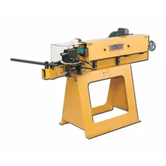 Electric pipe and tube notcher for cutting precise notches in pipe and tube. Compatible with pipe sizes from 3/4 in minimum, creating notches up to 3 in diameter. Used for welded joints in handrail, structural framing, and fabrication applications.