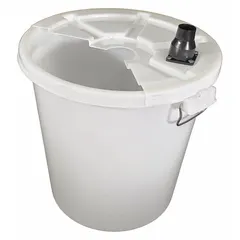 This portable mixing station is designed for mixing and transporting concrete or other materials on job sites. It features a 22 gallon drum capacity and includes a bucket and lid. Compatible with manufacturer # BNMS-6500.