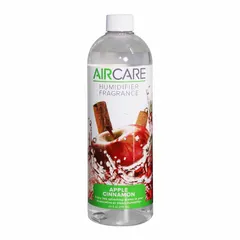 Apple cinnamon essential oil additive for use with compatible humidifier systems. Supplied in a 24 oz container. Imparts a seasonal apple-cinnamon scent to indoor air in residential and light-commercial spaces.