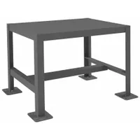 DURHAM MFG Work Table: Fixed Ht, Steel, 24 in x 18 in, 2,000 lb Overall Load Capacity, Steel (MPN MT182418-2K195)