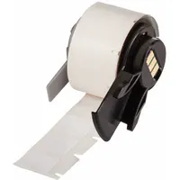 Pre-Cut Label Stock Roll: Tamper Indicating, 1/2 in x 1 in, 1 in x 1/2 in, White (Matte) (MPN M6-17-351)