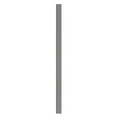 ASI GLOBAL PARTITIONS Partition Column: Plastic Polymer, Pebble, Charcoal, 82 in Ht, 4 in Wd - Pilasters for Bathroom Partitions