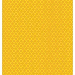 Fluorescent yellow reflective tape with acrylic adhesive for marking applications. Supplied in 4-inch width by 50-yard length. Suitable for vehicle marking and safety compliance in fleet and transportation settings.