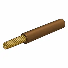 Single-conductor general purpose primary wire with cross-linked polyethylene (XLPE) insulation. 100 ft length, 20 AWG, brown, rated 60 V. Suitable for wiring in vehicles, trailers, and off-road equipment where heat and abrasion resistance are required.