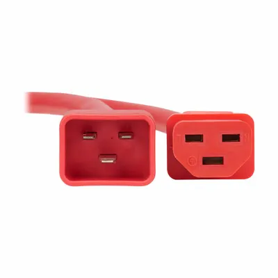 EATON Power Cord: 3 ft Lg, 3/12, Non-NEMA Plug, C14 Plug, Non-NEMA Receptacle - Electronic Equipment Power Cords