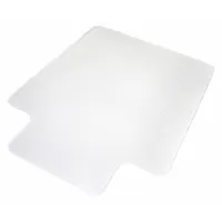 ALECO Chair Mat: Traditional Lip, 0.13 in Thick, 60 in Overall Lg, 46 in Overall Wd, Clear, Vinyl (MPN 122383)