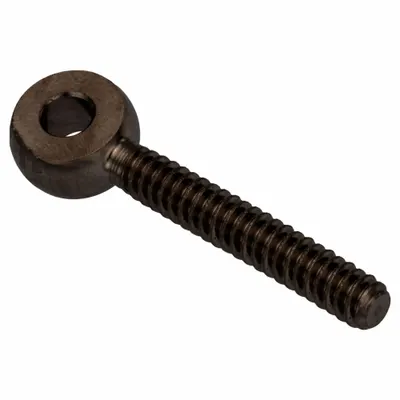 AMPG Fixed Rod End: Steel, Black Oxide, 80 mm Hole Center-to-End Lg, Left Hand - Steel Male Threaded Fixed Rod Ends