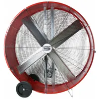 MAXX AIR Cooling Fan: 48 in Blade Dia, 120V AC, Mobile, 3/4 hp, Belt Drive, Steel (MPN BF48BDRED)