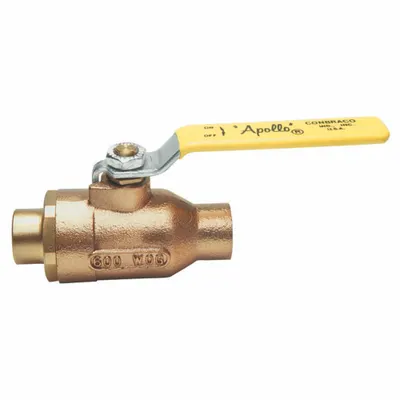 APOLLO Manual Two-Way Ball Valve: 2 in, Bronze, Straight, Sweat x Sweat - Bronze Ball Valves