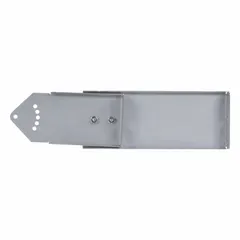Gray surface-mount bracket with outside dimensions of 5-7/16 in H x 5 in W. Designed for use with 3.1 kW electric wall or ceiling heaters, extending the frame by 4 in. Includes mounting hardware for installation.