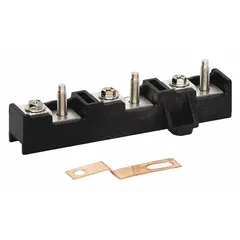This terminal block is a replacement part for Electrolux ovens. It provides a secure connection point for electrical wiring, distributing power to heating elements and controls. Designed for safe and reliable operation within the appliance.