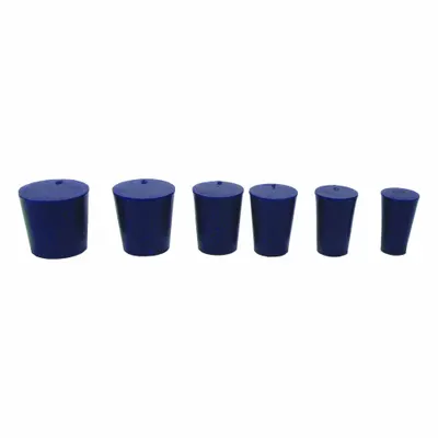 UNITED SCIENTIFIC SUPPLIES Stopper: Silicone, 4 Stopper Size, 20 mm Bottom Dia, 26 mm Top Dia, 25 mm Overall Ht - Synthetic Rubber Stoppers