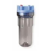 PENTAIR/PENTEK Water Filter Housing: 3/4 in, NPT, 12 5/8 in Overall Ht, 5 1/4 in Overall Dia, Clear (MPN 150435-75)