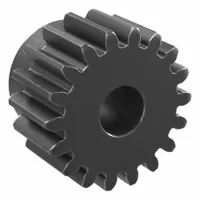 Spur Gear: Module m 2, 18 Teeth, 12 mm Bore Dia, Black Oxide Coated Carbon Steel, 20° Pressure Angle (MPN SS2-18)