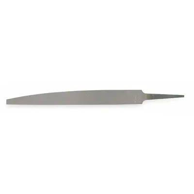 NICHOLSON Knife File: Double-Cut Face Cut, Single Edge Cut, Smooth Cut, 8 in Lg without Tang - Double-Cut Knife Files