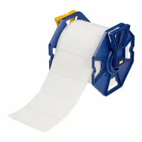 Pre-Cut Label Stock Roll: 1 29/32 in x 3 7/8 in, Acrylic, Aggressive Adhesive/Permanent Adhesive (MPN J-373-2595)