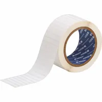 Pre-Cut Label Stock Roll: 1/4 in x 2 in, Polyester, Autoclavable/Cryogenic, White (Matte) (MPN THT-15-488-2.5)