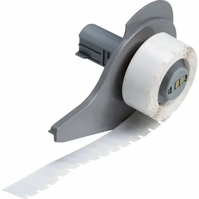 BRADY Pre-Cut Label Stock Roll: 9/32 in x 1/2 in, 1/2 in x 9/32 in, Polyester - Brady Precut Label Rolls