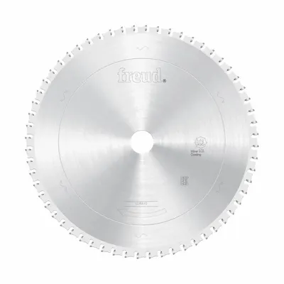 FREUD Circular Saw Blade: 10 in Blade Dia., 60 Teeth, 0.09 in Cut Wd, 1 in Arbor Size - Steel & General Metal-Cutting Blades
