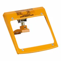 This universal grinder eye shield features a 5-1/2 in wide by 6 in tall protective screen and a swivel bracket for adjustable positioning. It mounts on bench grinders to protect operators from flying debris and sparks during grinding, deburring, and sharpening tasks.