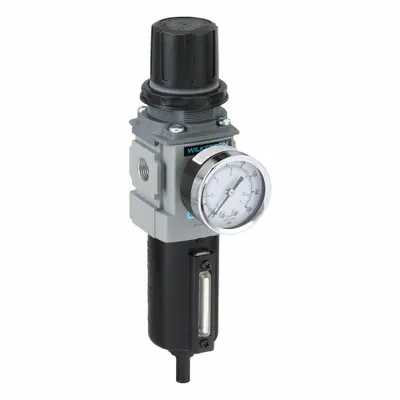 WILKERSON Filter/Regulator: 18 Series, 3/8 in NPT, 158 scfm, 5 micron, 0 psig to 125 psig - Wilkerson FRL Air Filter/Regulators