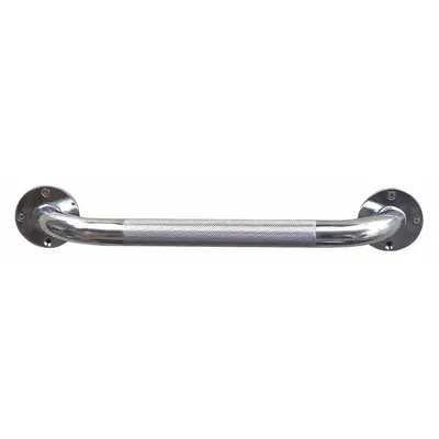 DMI Wall Grab Bar: Straight, 16 in Lg, 1 1/4 in Dia, Steel, Textured, 250 lb Wt Capacity - Standard Grab Bars