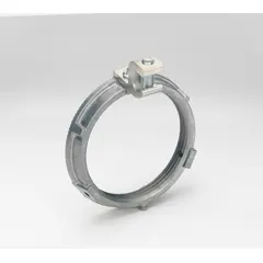This grounding locknut is designed for use with IMC or threaded rigid conduit. Constructed of zinc/aluminum with a tin-plated finish, it provides a secure connection for electrical raceway systems. Suitable for industrial wiring installations requiring continuity and mechanical support.