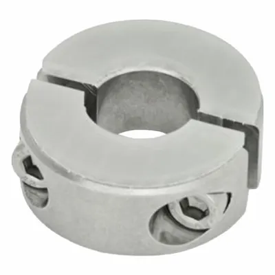 JW WINCO Shaft Collar: 2-Piece, Stainless Steel, Clamp-On, 20 mm Bore Dia - Stainless Steel Vibration- & Sound-Damping Shaft Collars