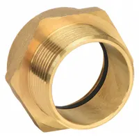 MOON AMERICAN Fire Hose Adapter: 1 1/2 in Compatible Pipe Size, NPSH X NPT, Straight, Brass, Hex (MPN 357-1511561)