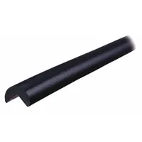 Corner Guard: Polyurethane Foam, Round Shape, 197 in Overall Lg, 1 in Overall Thick, Black, Adhesive (MPN 60-6700-3)