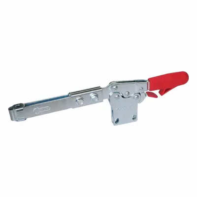 JW WINCO Horizontal Acting Toggle Clamp: Locking Horizontal Handle, Flange Base Mounting - Extended-Arm Standard Toggle Clamps