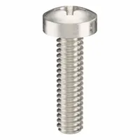 Machine Screw: M2x0.40 Thread Size, 8 mm Lg, 18-8, Stainless Steel, Plain, Pan, Phillips, 100 PK (MPN ZSCRW-212)